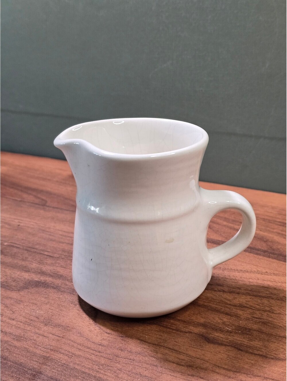 Vintage Metlox California Pottery White Ceramic Creamer Pitcher